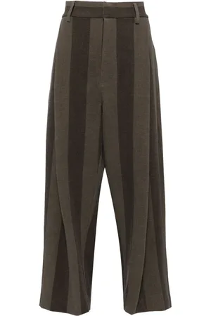 UMA WANG Pantalones de mezcla de lana con pinzas