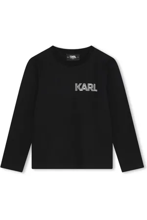 Karl Lagerfeld Camiseta de algodón Ikon de manga larga