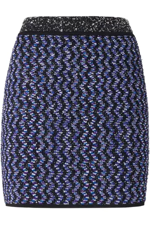 Missoni Falda corta de lamé con motivo en zigzag