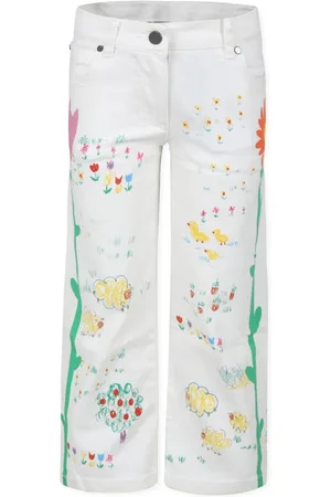 Stella McCartney Vaqueros rectos con estampado floral