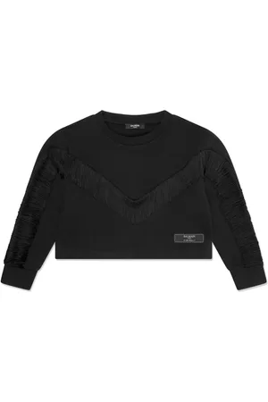 Balmain Sudadera con detalle de flecos
