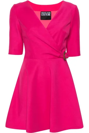 VERSACE Vestido corto con hebilla barroca