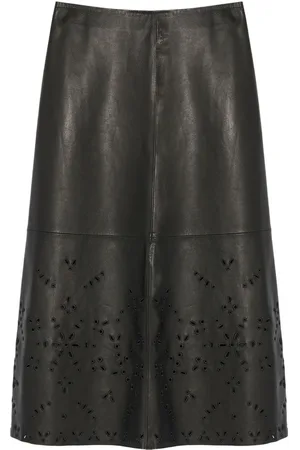 YVES SALOMON Falda midi con abertura