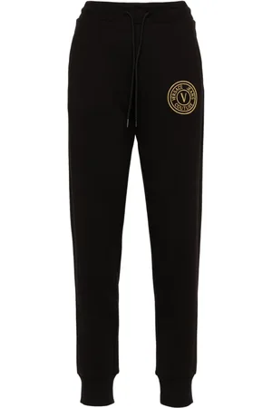 VERSACE Pantalones de chándal con logo bordado