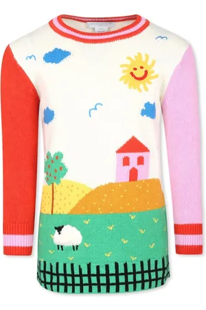 Stella McCartney Vestido de punto con motivo de granja