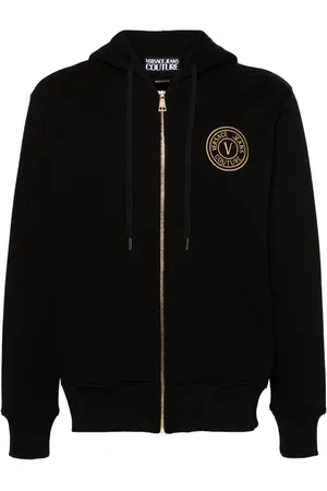 VERSACE Sudadera con capucha y logo bordado