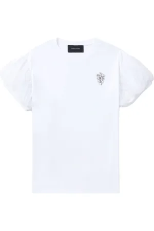 Simone Rocha Camiseta con apliques de cristal