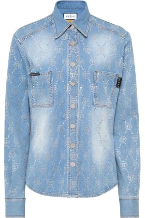 Philipp Plein Camisa vaquera con monograma
