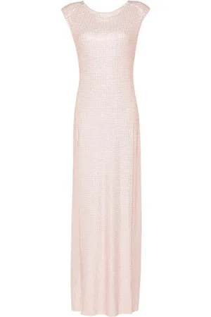 MITILIANE COUTURE Vestido largo con apliques de strass