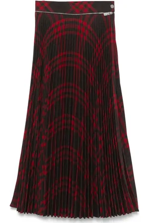 Burberry Falda plisada a cuadros