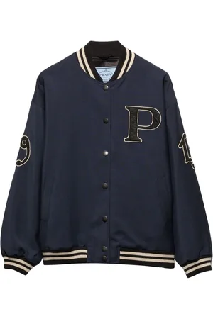 Prada Chaqueta bómber con parche de letra
