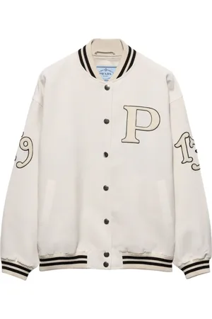 Prada Chaqueta bómber con parche de letra