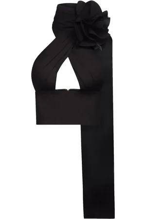 AREA Top Flower Corsage con cuello halter