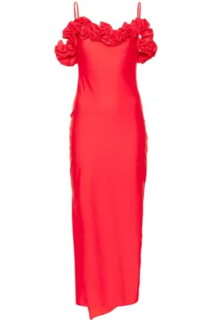 COPERNI Vestido largo con detalles de volantes