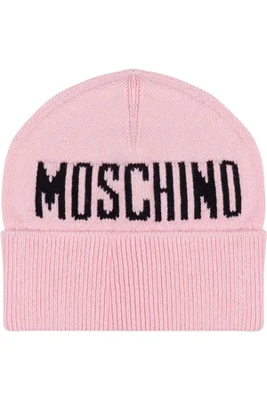 Moschino Gorro con logo en punto de intarsia