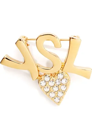 Saint Laurent Broche YSL con strass