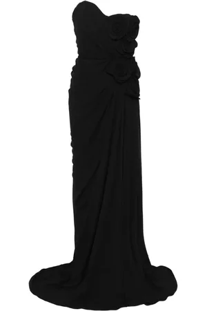 Ana Radu Vestido largo con apliques florales