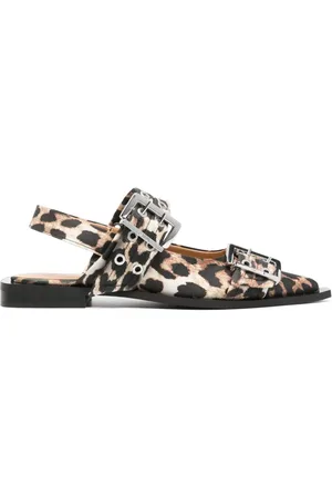 Ganni Bailarinas con estampado de leopardo