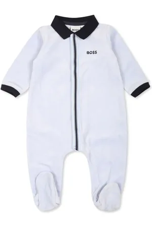 HUGO BOSS Pelele a rayas con logo bordado