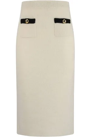 Alessandra Rich Falda midi de punto