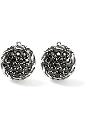 John Hardy Pendientes Carved Chain con zafiro