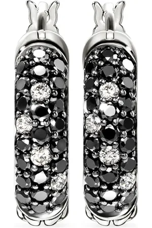 John Hardy Pendientes de aro JH Essentials con diamantes