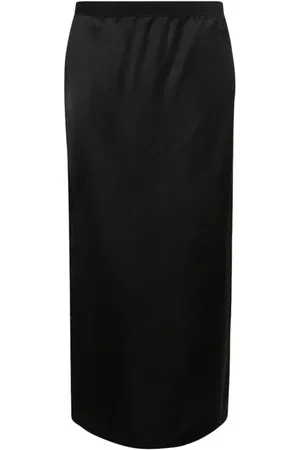 WARDROBE.NYC Falda midi con acabado satinado