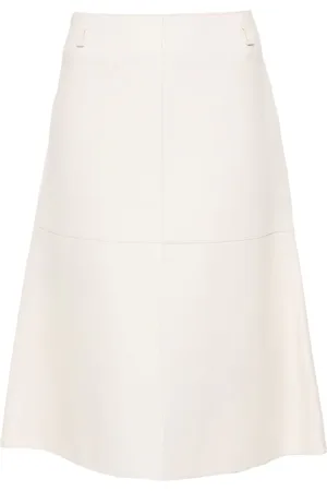 Totême Falda midi de piel