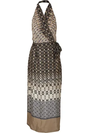 Brunello Cucinelli Vestido con estampado geométrico