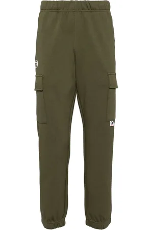 A Bathing Ape Pantalones de chándal cargo con parche del logo