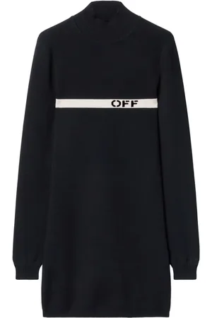 OFF-WHITE Vestido con logo en intarsia