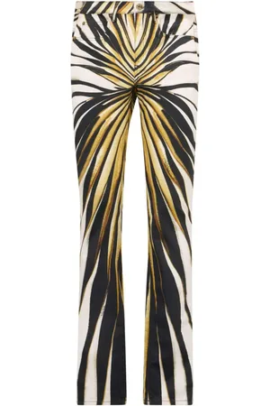 Roberto Cavalli Pantalones pitillo con estampado Ray Of Gold