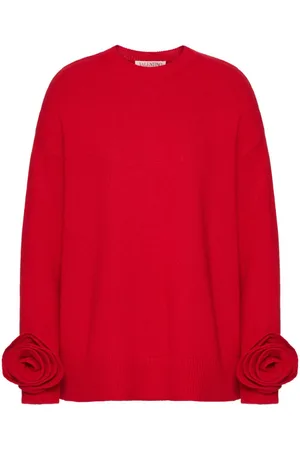 VALENTINO GARAVANI Jersey con aplique de rosa