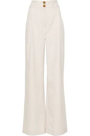 MITILIANE COUTURE Pantalones anchos a rayas diplomáticas