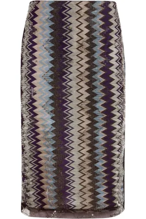 Missoni Falda midi con motivo en zigzag