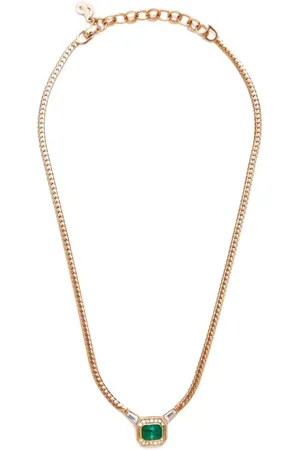 Dior Collar con cadena y apliques de strass