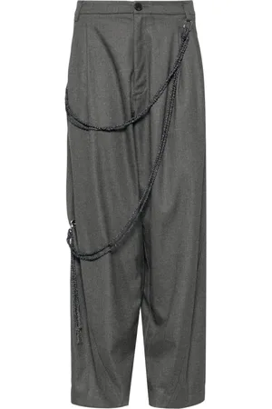 DARKPARK Pantalones anchos con cadena