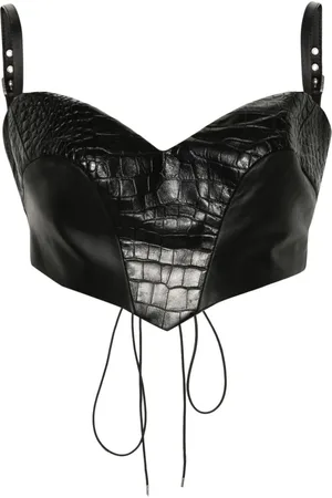 MITILIANE COUTURE Top con efecto de piel de cocodrilo
