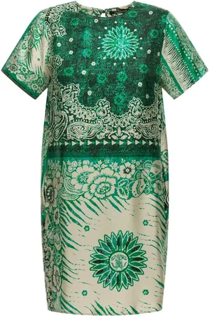 Roberto Cavalli Vestido corto con estampado Bandana