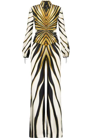 Roberto Cavalli Mono largo con estampado Ray of Gold