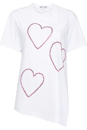 Comme des Garçons Camiseta con motivo de corazones