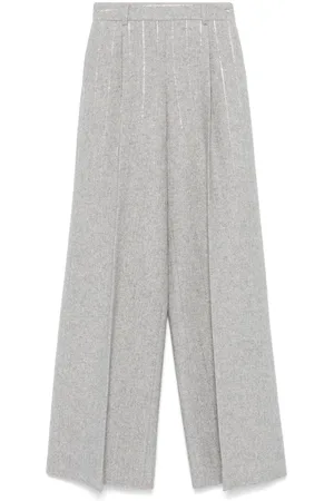 ERMANNO SCERVINO Pantalones bootcut a rayas diplomáticas