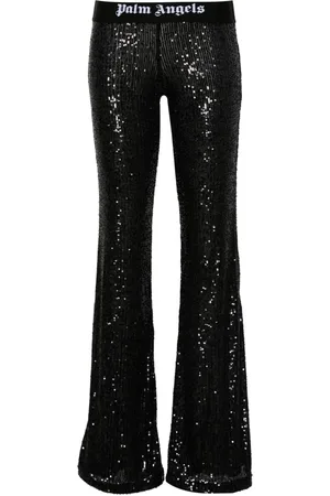 Palm Angels Pantalones con franja del logo
