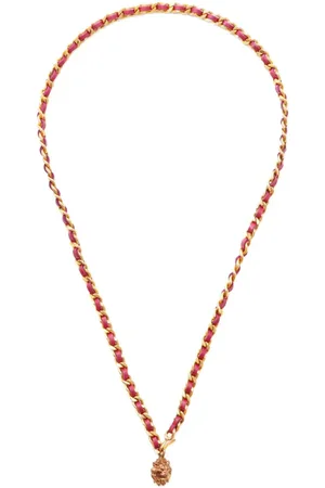 CHANEL Cinturón de cadena con motivo de león 1990