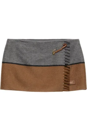 Prada Minifalda de dos tonos