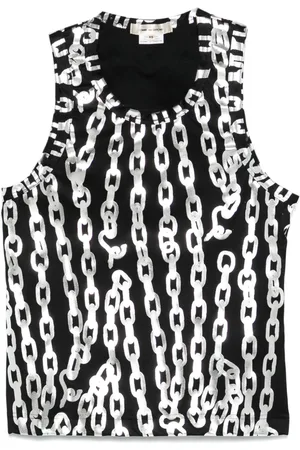 Comme des Garçons Top con estampado de cadena