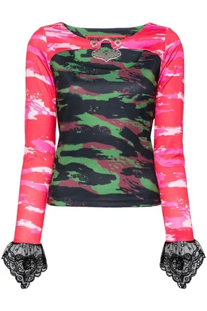 Chopova Lowena Top con motivo militar