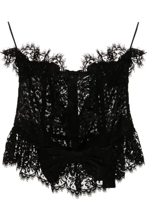 Alessandra Rich Top tipo bustier con detalle de lazo