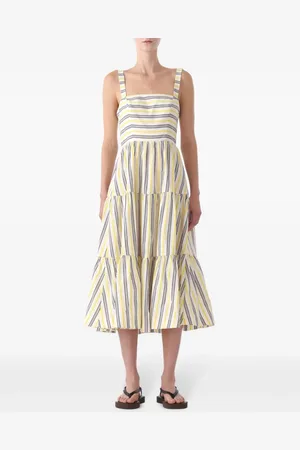 Jason Wu Vestido midi a rayas