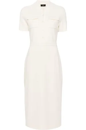 THEORY Vestido midi estilo militar